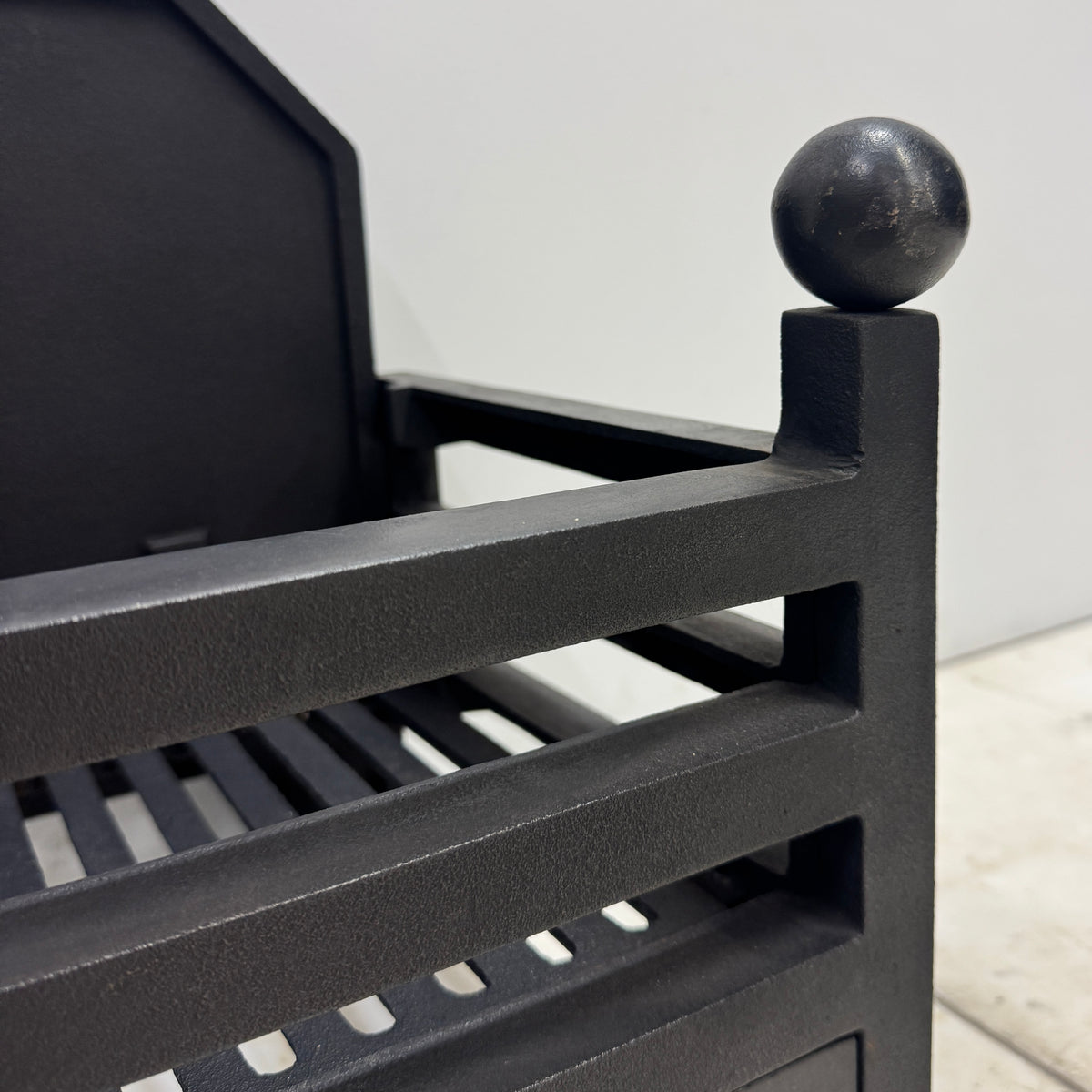 Reclaimed Cast Iron Fire Basket with Backplate