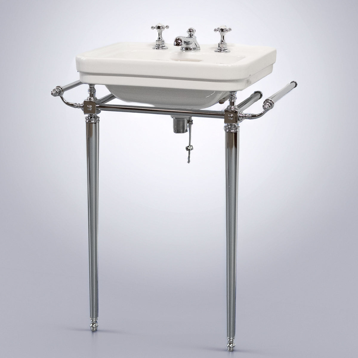 Large C.P Hart Basin on Chrome Legs