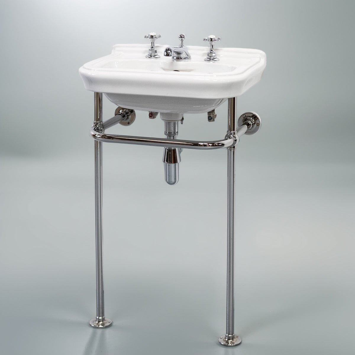 Reclaimed C.P Hart Sink on Chrome Legs