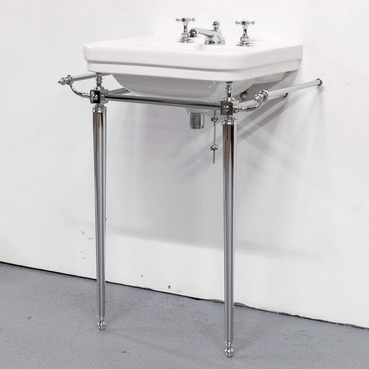 Large C.P Hart Basin on Chrome Legs