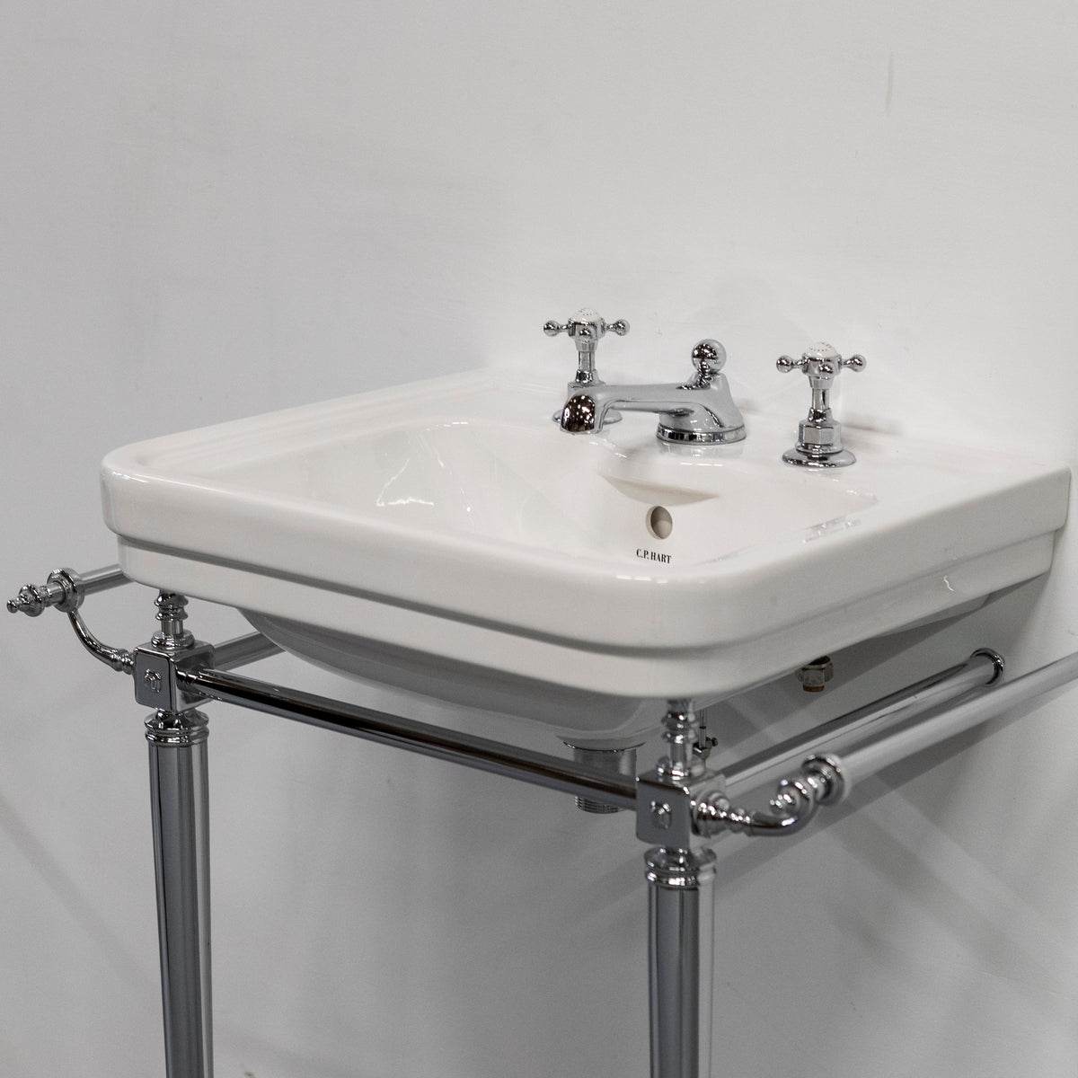 Large C.P Hart Basin on Chrome Legs