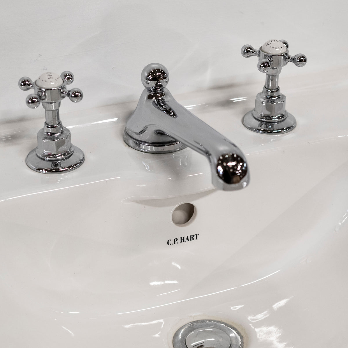 Large C.P Hart Basin on Chrome Legs