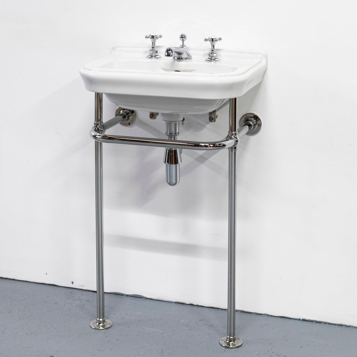 Reclaimed C.P Hart Sink on Chrome Legs