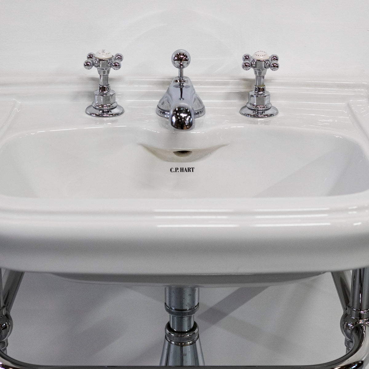 Reclaimed C.P Hart Sink on Chrome Legs