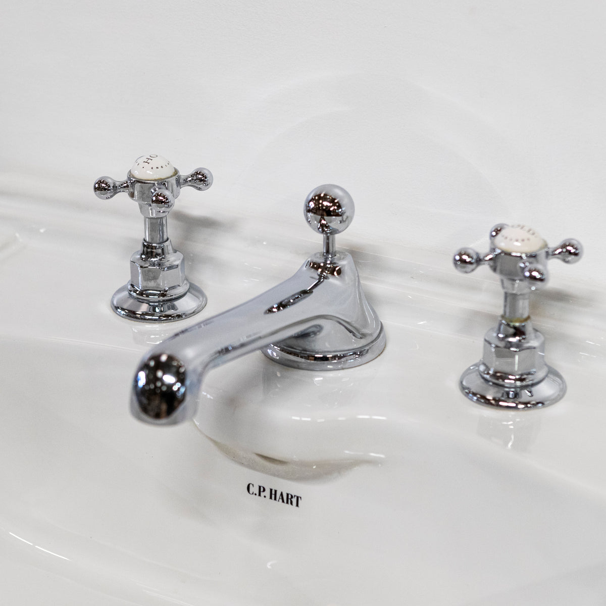 Reclaimed C.P Hart Sink on Chrome Legs