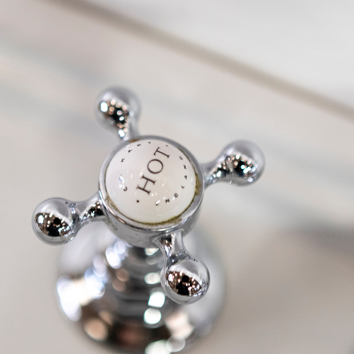 Reclaimed C.P Hart Sink on Chrome Legs