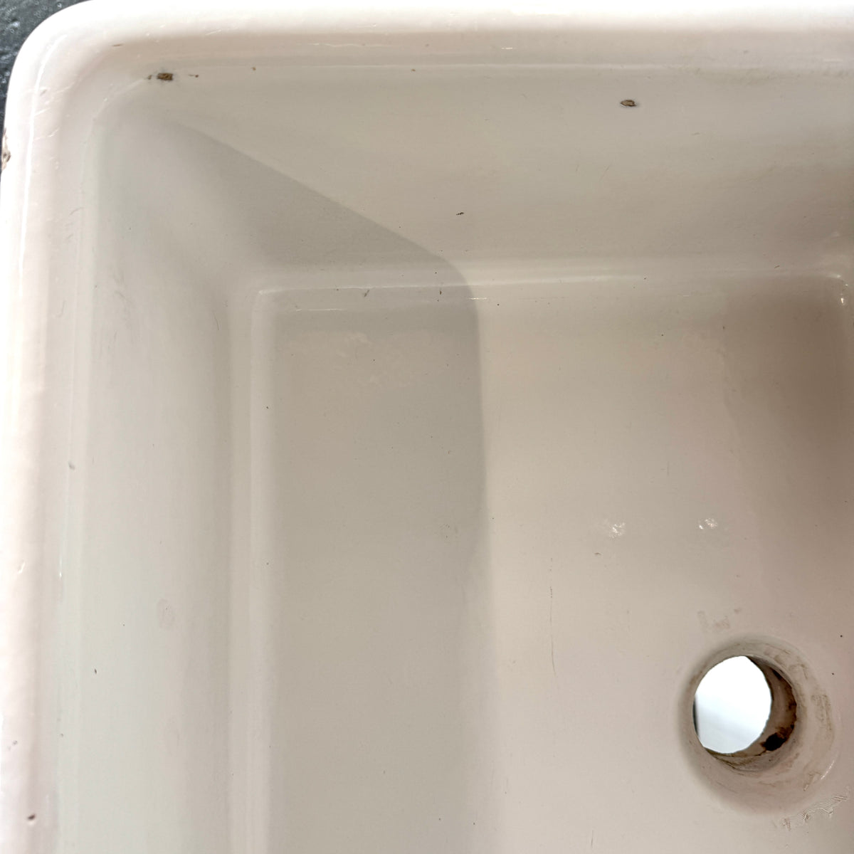 Reclaimed Wall-Mounted Basin Sink With Twin Chrome Taps