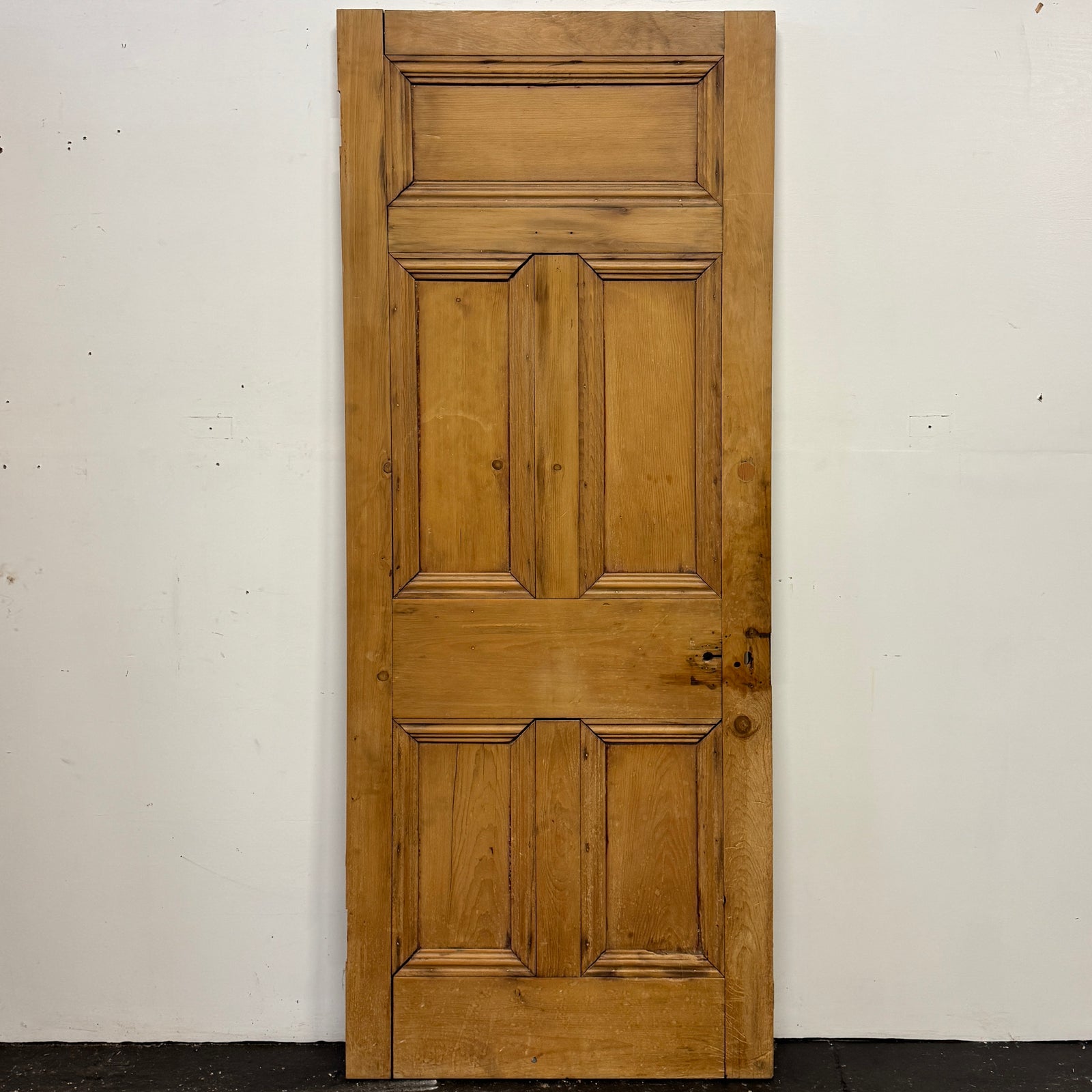 Antique 5 Panel Stripped Door 205.5cm x 83cm | The Architectural Forum