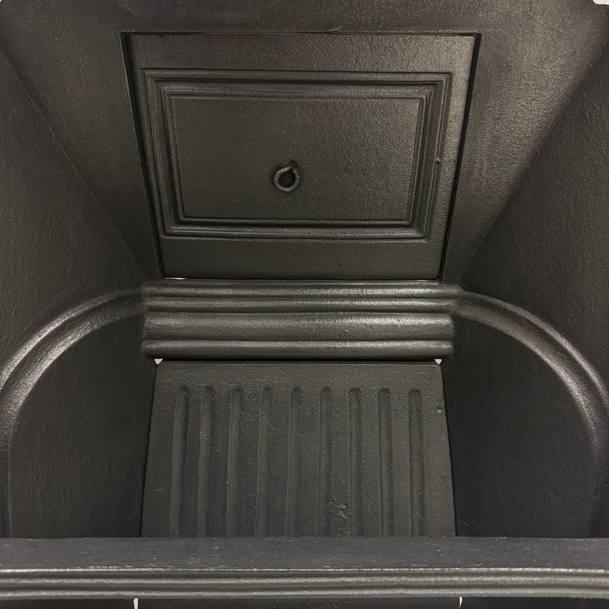 Victorian Cast Iron Tiled Fireplace Insert with Floral Panels | The Architectural Forum