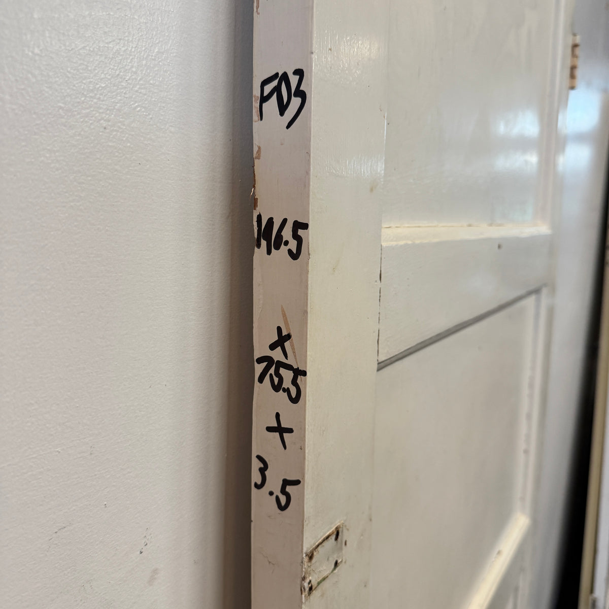 Reclaimed Mid-Century 1950s Four Panel Door 196.5cm x 75.5cm | The Architectural Forum