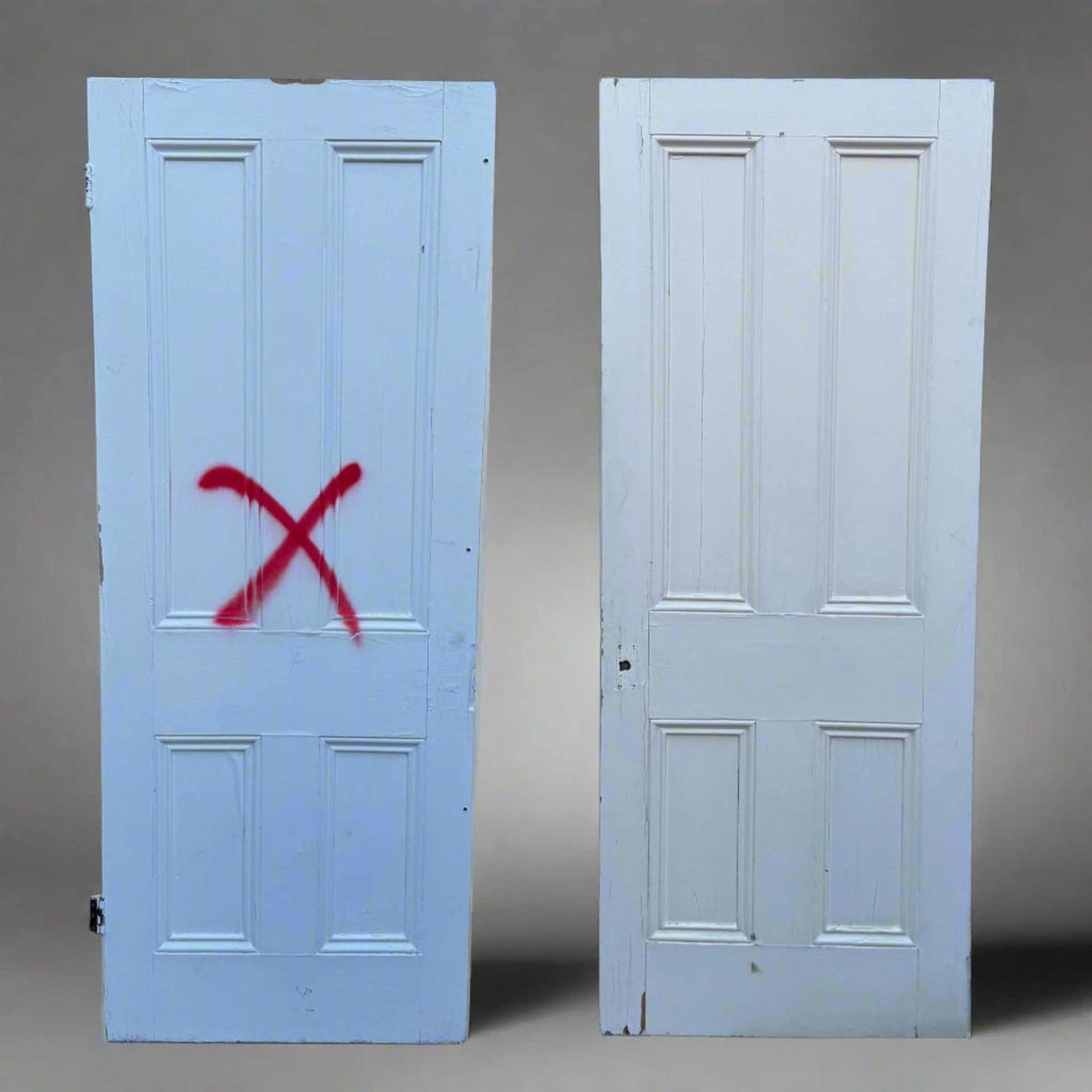 Antique Victorian 4 Panel Door - 201cm x 79cm | The Architectural Forum