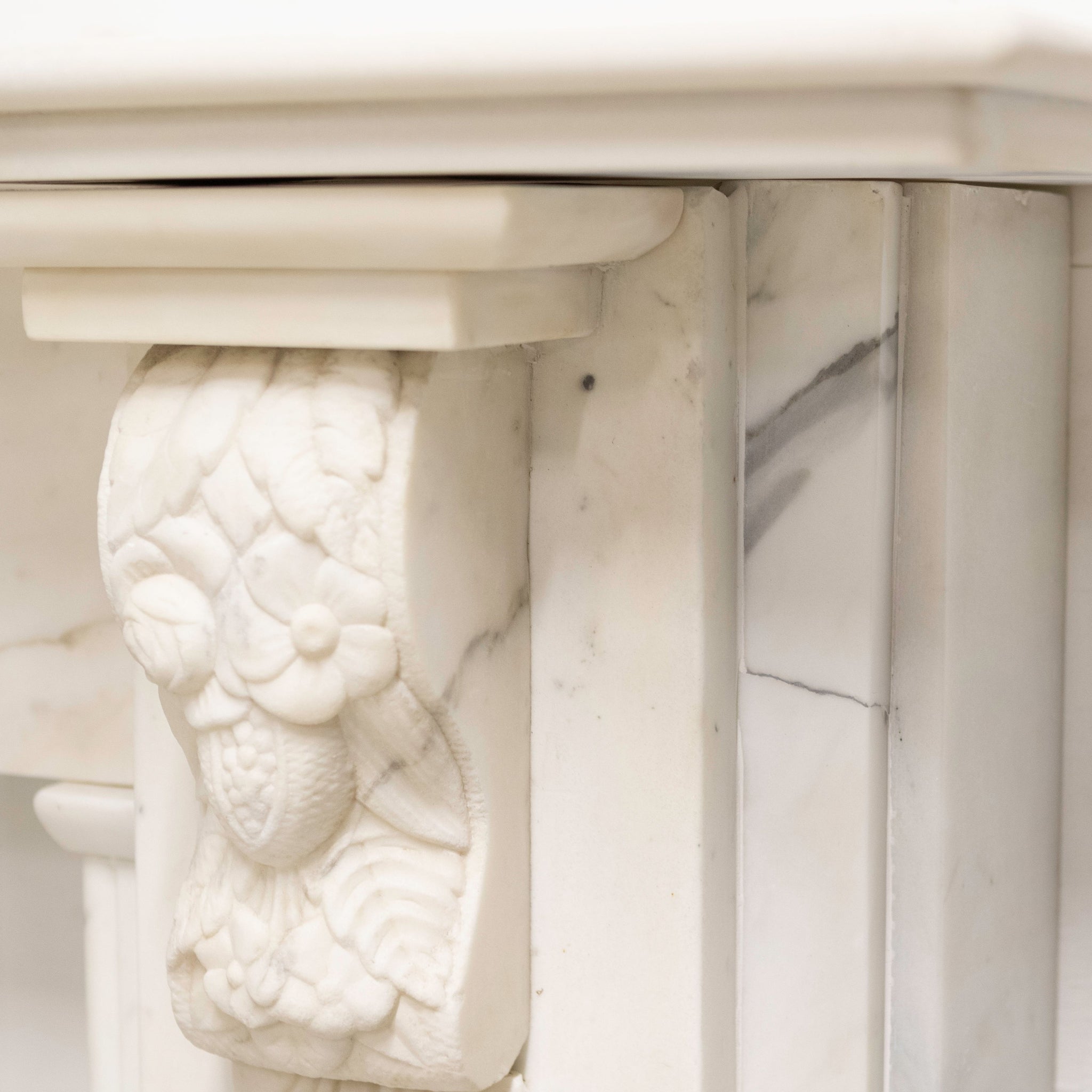 Antique Carrara Marble Victorian Fireplace Surround The Architectural