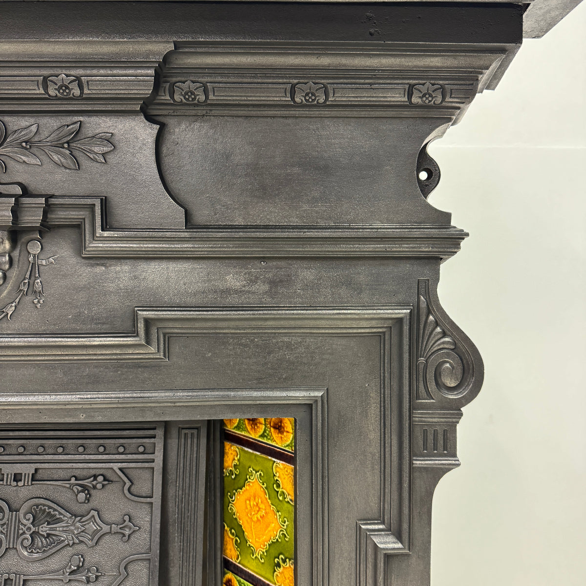 Antique Victorian Tiled Cast Iron Combination Fireplace | The Architectural Forum