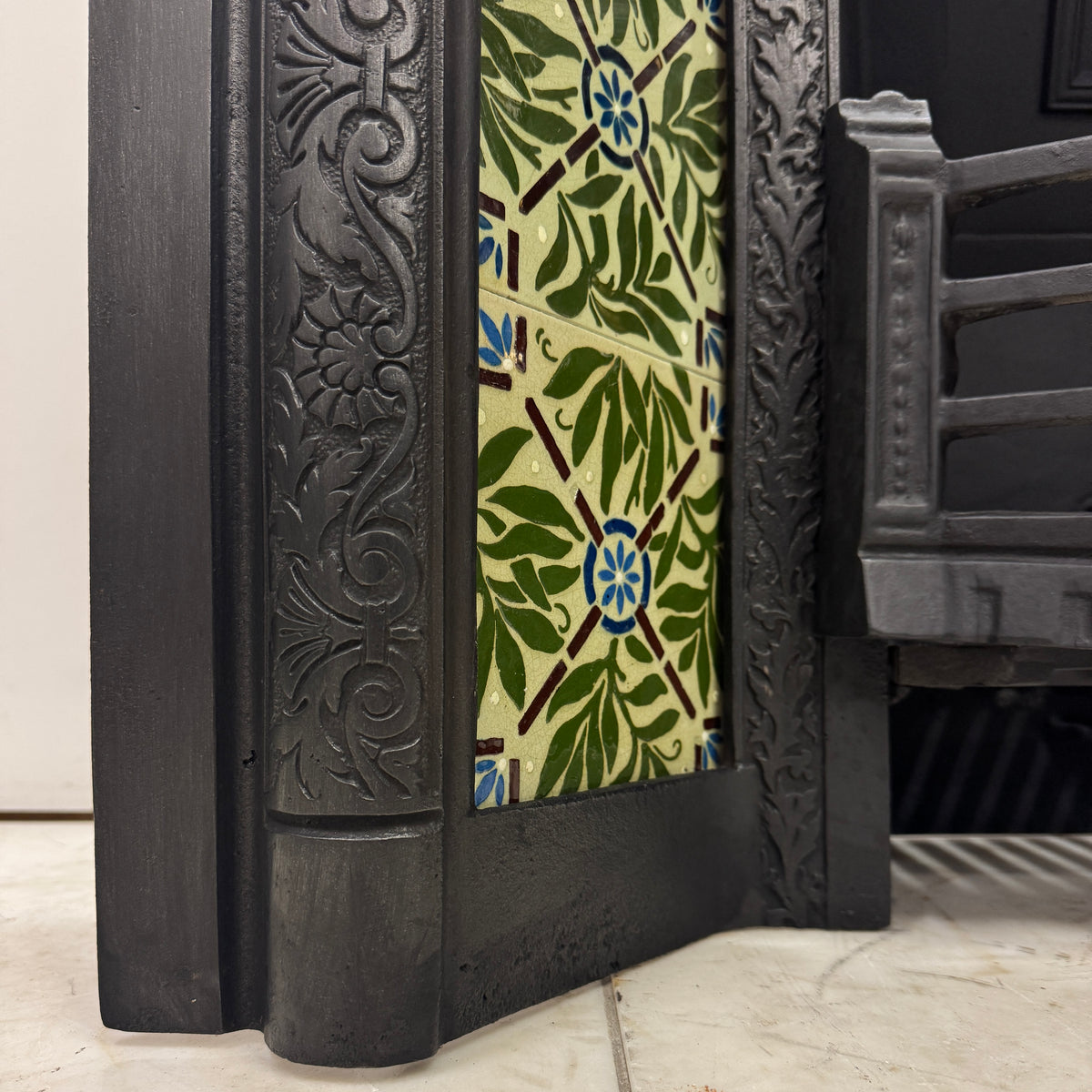 Antique Victorian Fireplace Insert With Josiah Wedgwood Tiles | The Architectural Forum