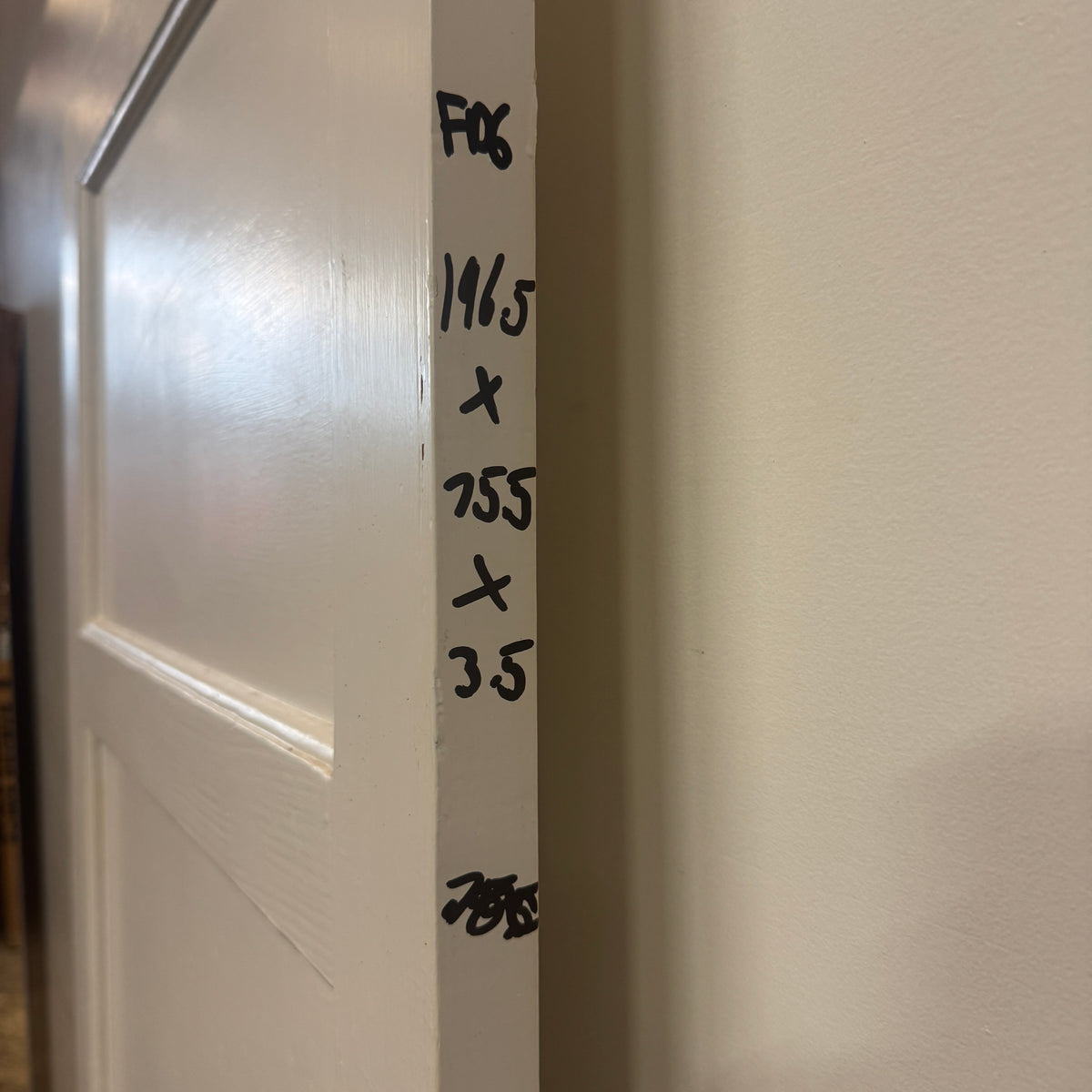 Reclaimed Mid-Century 1950s Four Panel Door 196.5cm x 75.5cm | The Architectural Forum