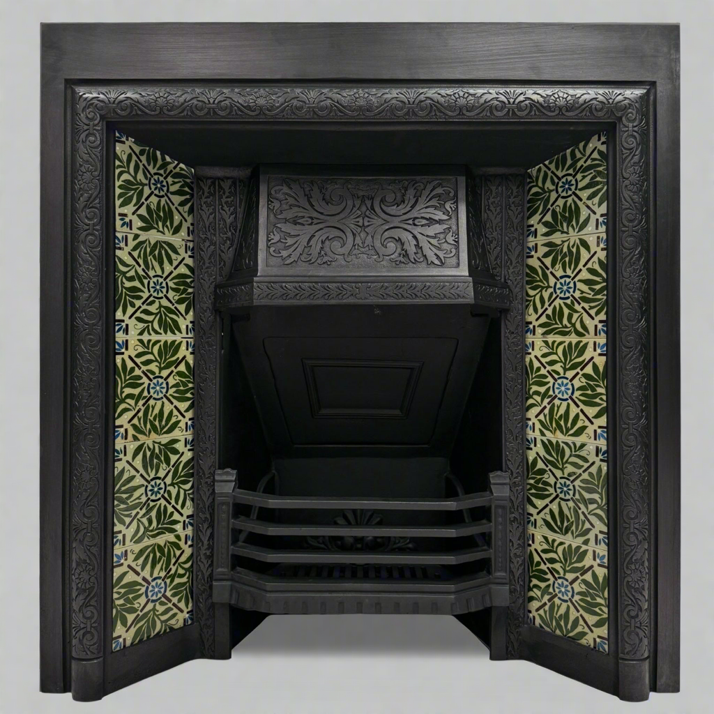 Antique Victorian Fireplace Insert With Josiah Wedgwood Tiles | The Architectural Forum