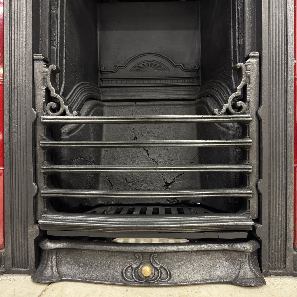 Antique Victorian Tiled Cast Iron Combination Fireplace | The Architectural Forum