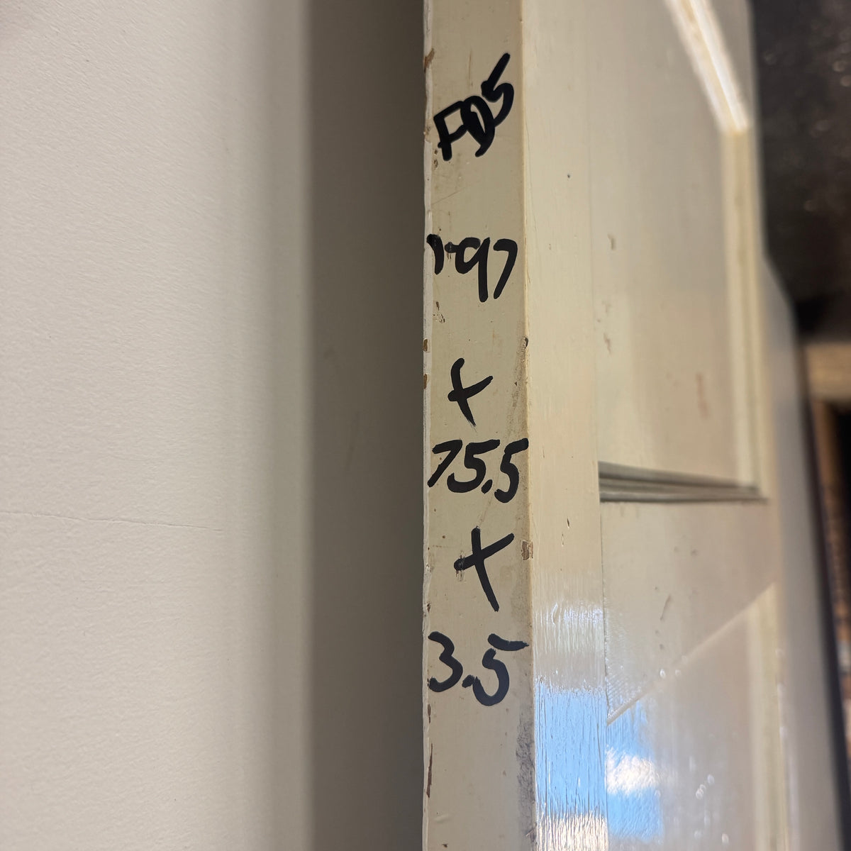 Reclaimed Mid-Century 1950s Four Panel Door 197cm x 75.5cm | The Architectural Forum