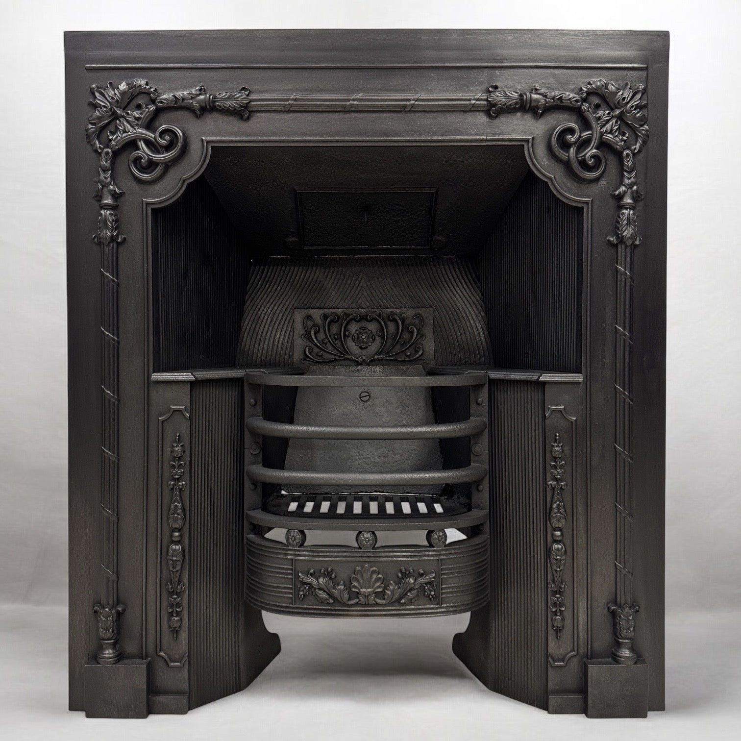 Antique Georgian Cast Iron Register Grate Fireplace | The Architectural Forum