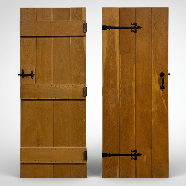 Antique Victorian Pine Latch Door - 194.5cm x 75.5cm x 2.5cm | The Architectural Forum