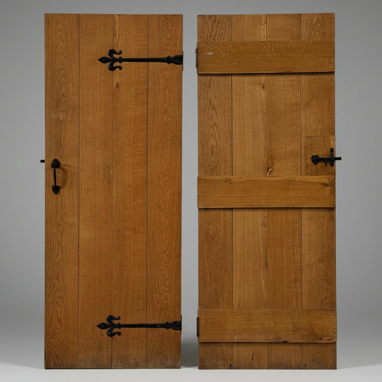 Antique Victorian Pine Latch Door - 189cm x 75cm x 2cm | The Architectural Forum