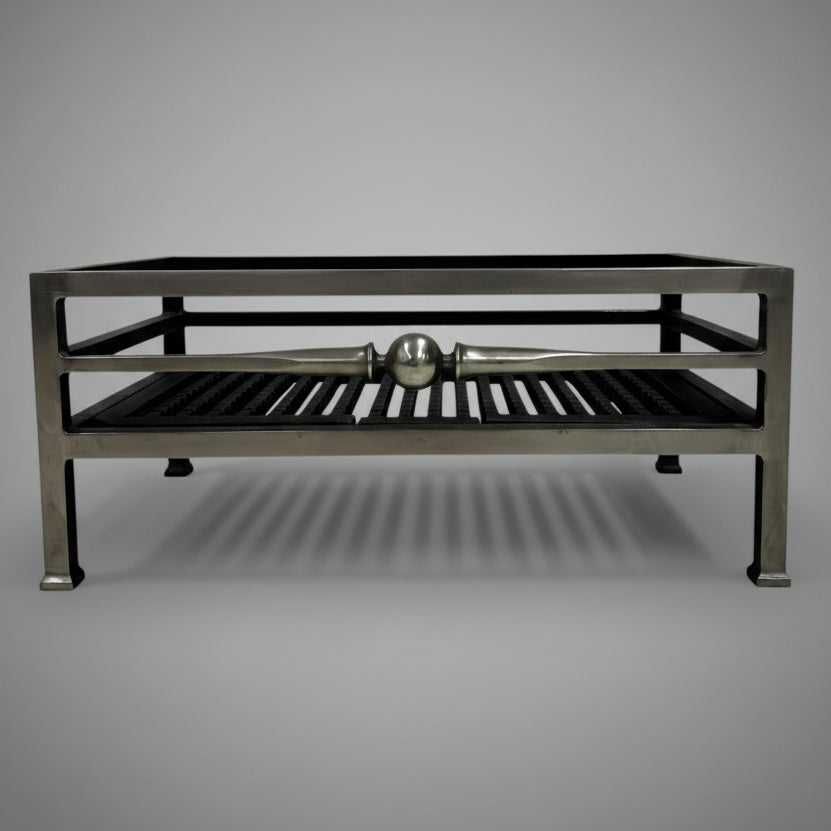 Reclaimed Steel & Cast Iron Byron Freestanding Fire Basket