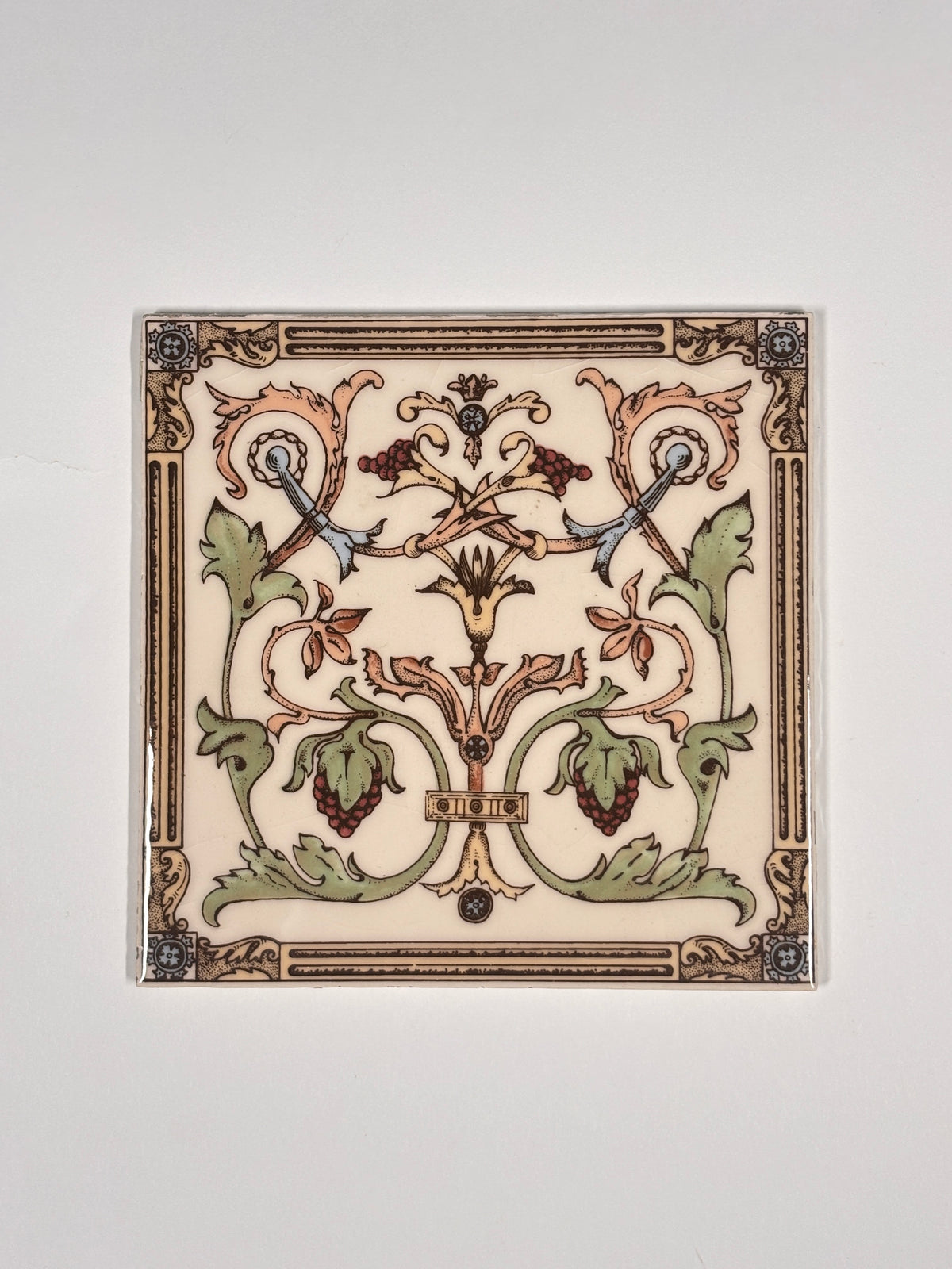 Antique Style Victorian Ceramic Tiles Set of 5 | The Architectural Forum