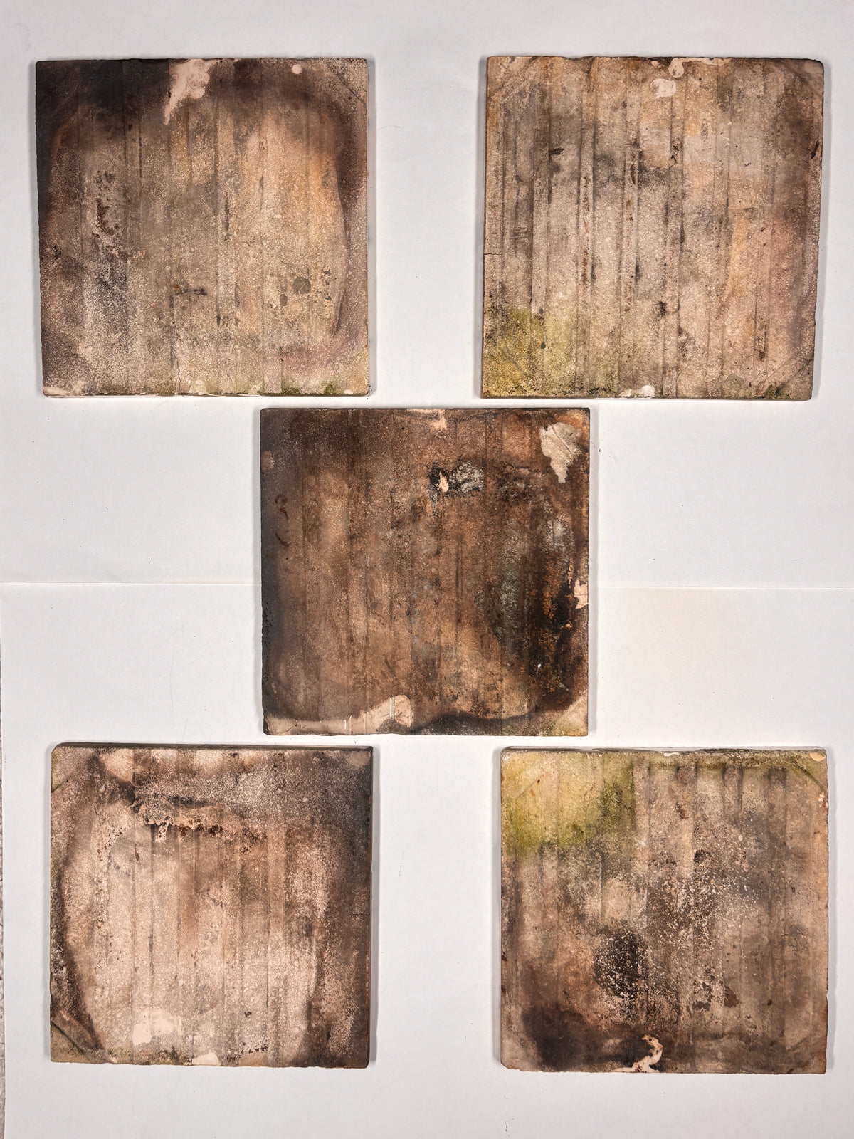 Victorian Antique Decorative Tiles Set of 5 | The Architectural Forum