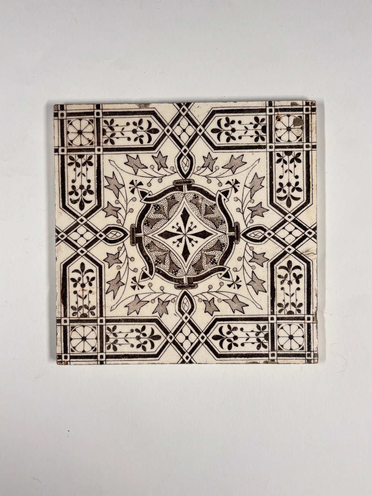 Victorian Antique Decorative Tiles Set of 5 | The Architectural Forum