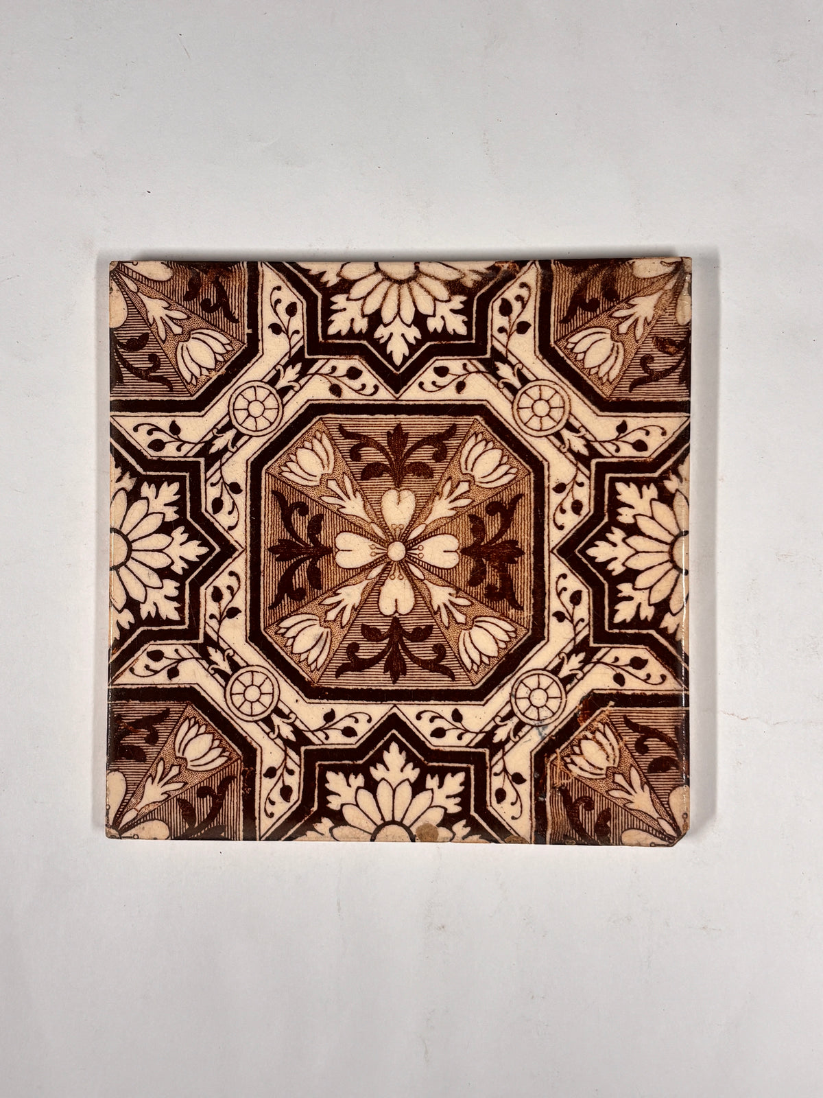 Heritage Geometric Ceramic Tiles Set of 4