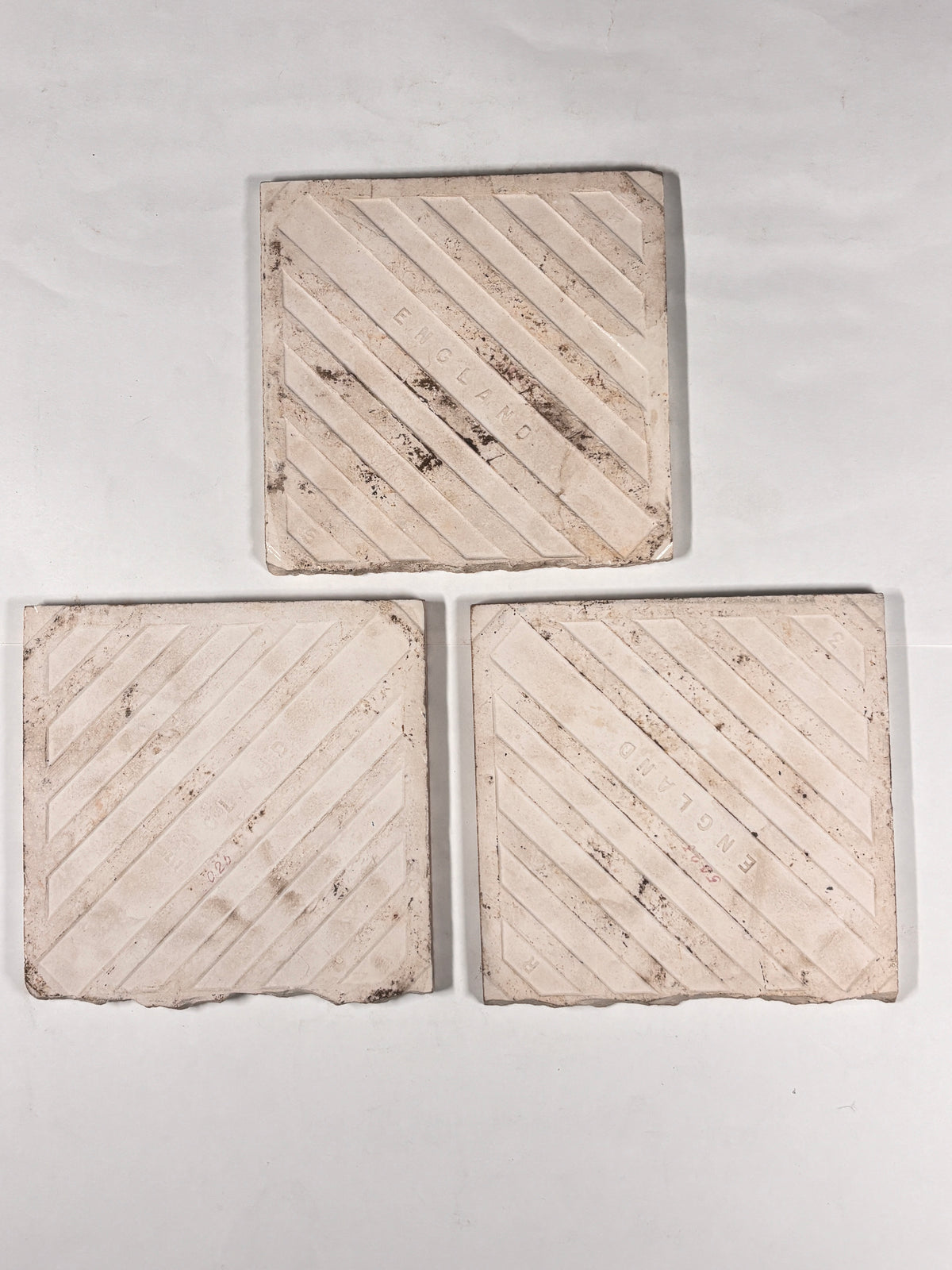 Victorian Rose Basket Decorative Tile Set of 3