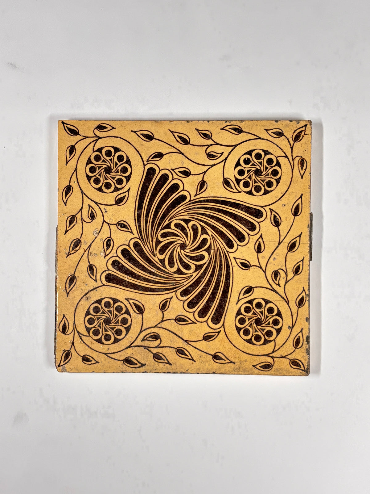 Art Nouveau Swirl Decorative Tile Set of 3