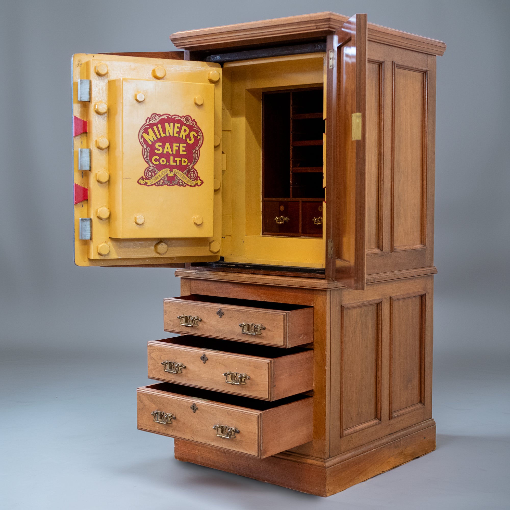 Rare Antique Milners Safe Walnut Cabinet | The Architectural Forum