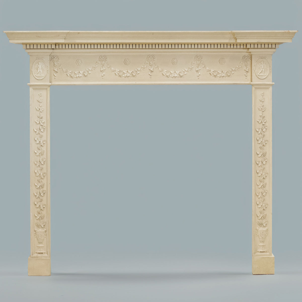 Ornate Wooden Regency Style Fireplace Surround