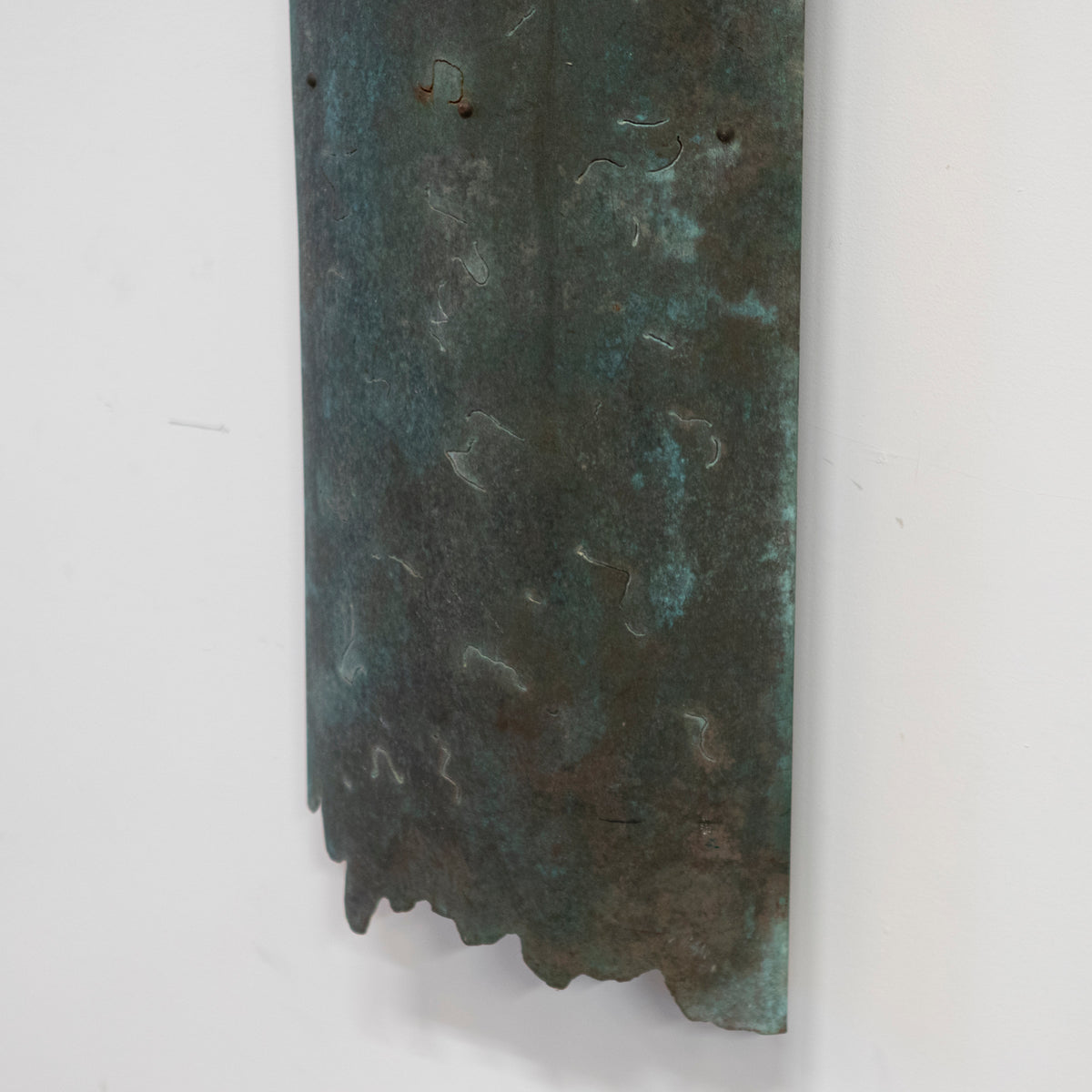 Large Reclaimed Sculptural Copper Pillar Lights with Cut-Outs | 4 Available | The Architectural Forum