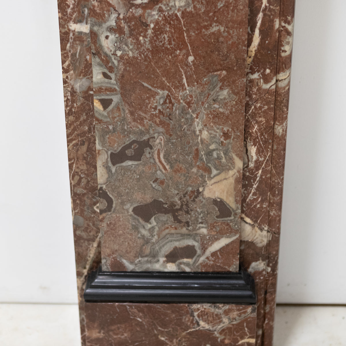 Large Antique Rouge Royal Marble Fireplace Surround