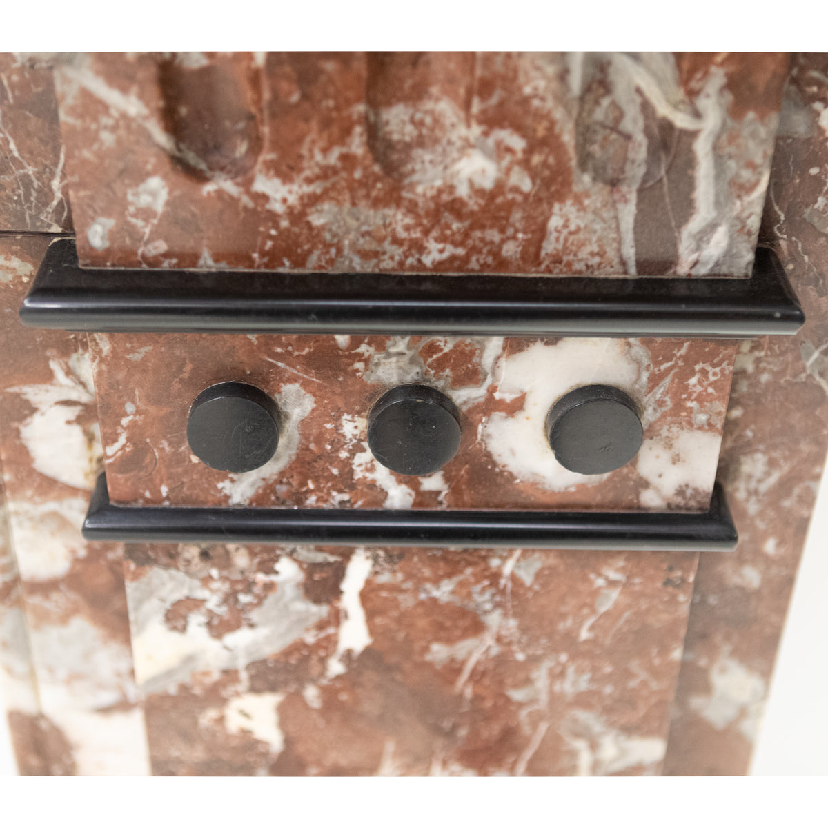Large Antique Rouge Royal Marble Fireplace Surround