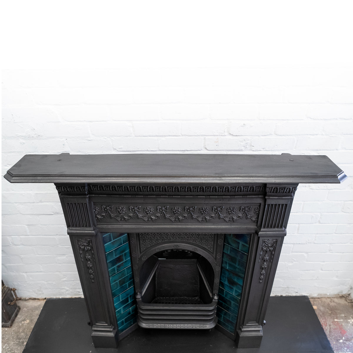 Antique Cast Iron Tiled Combination Fireplace with Tiles | The Architectural Forum
