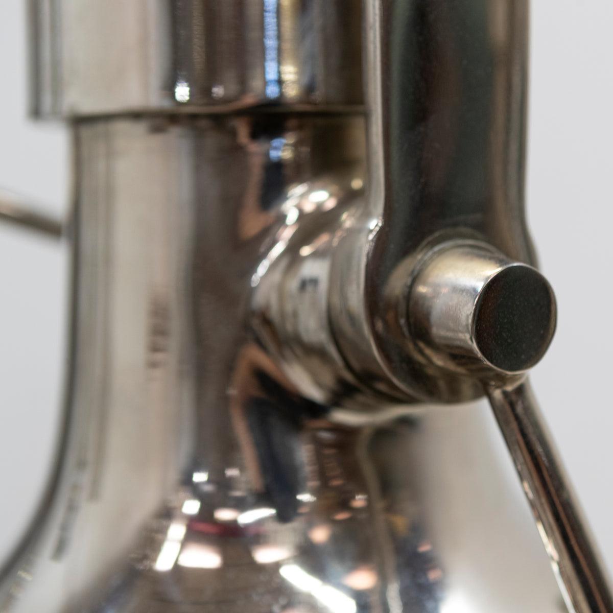 Large Mid-Century Chrome Industrial Pendant Lights | Pair Available | The Architectural Forum