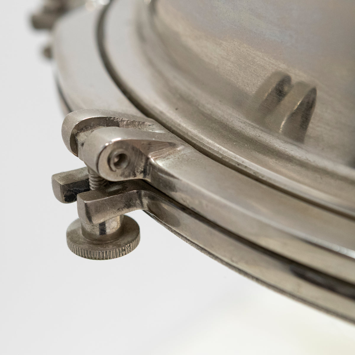 Large Mid-Century Chrome Industrial Pendant Lights | Pair Available | The Architectural Forum