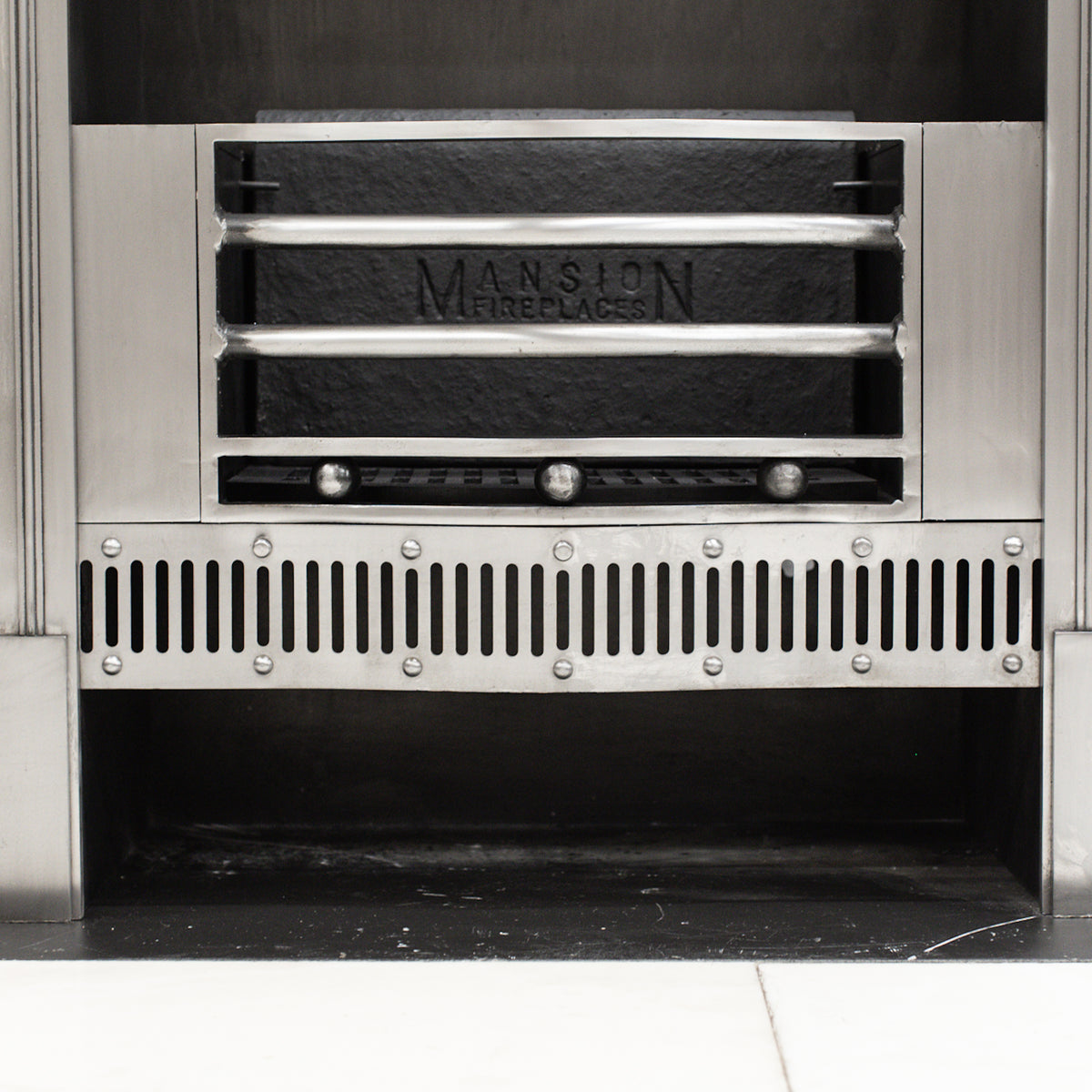 Georgian Style Register Grate Polished Steel Insert | The Architectural Forum