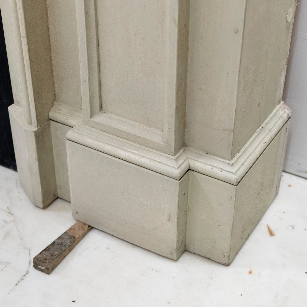 Large Reclaimed Regency Style Wooden Surround with Slate Slips