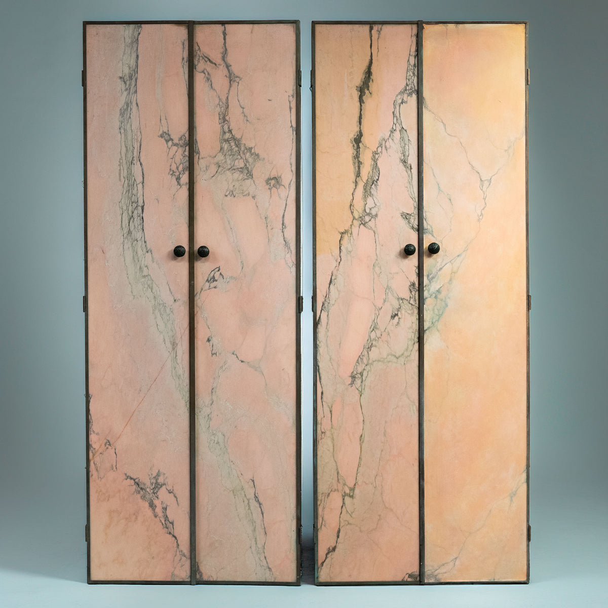 Striking Pink Marble Double Doors | 2 Sets