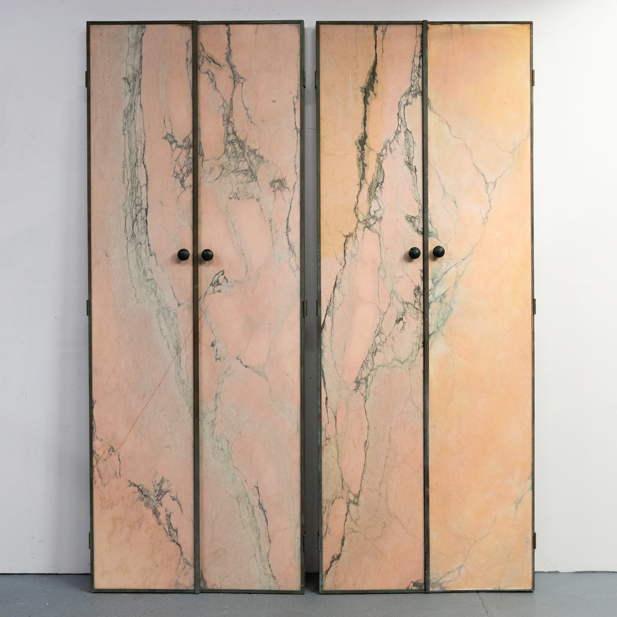 Striking Pink Marble Double Doors | 2 Sets