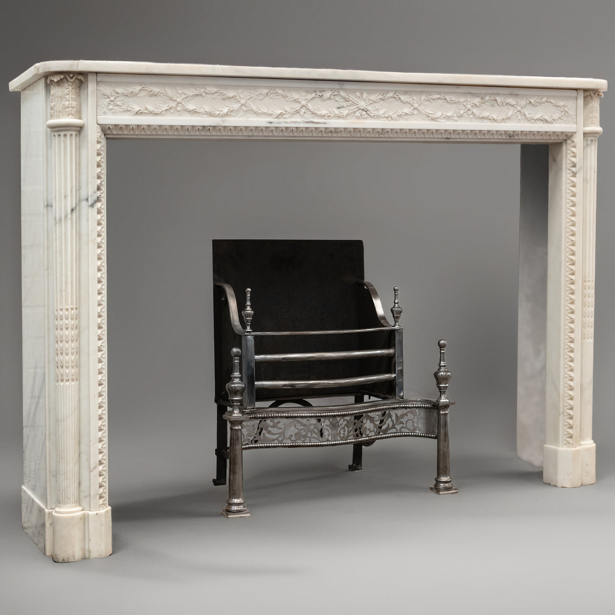 Exceptional Antique Louis XVI Style Marble Chimneypiece