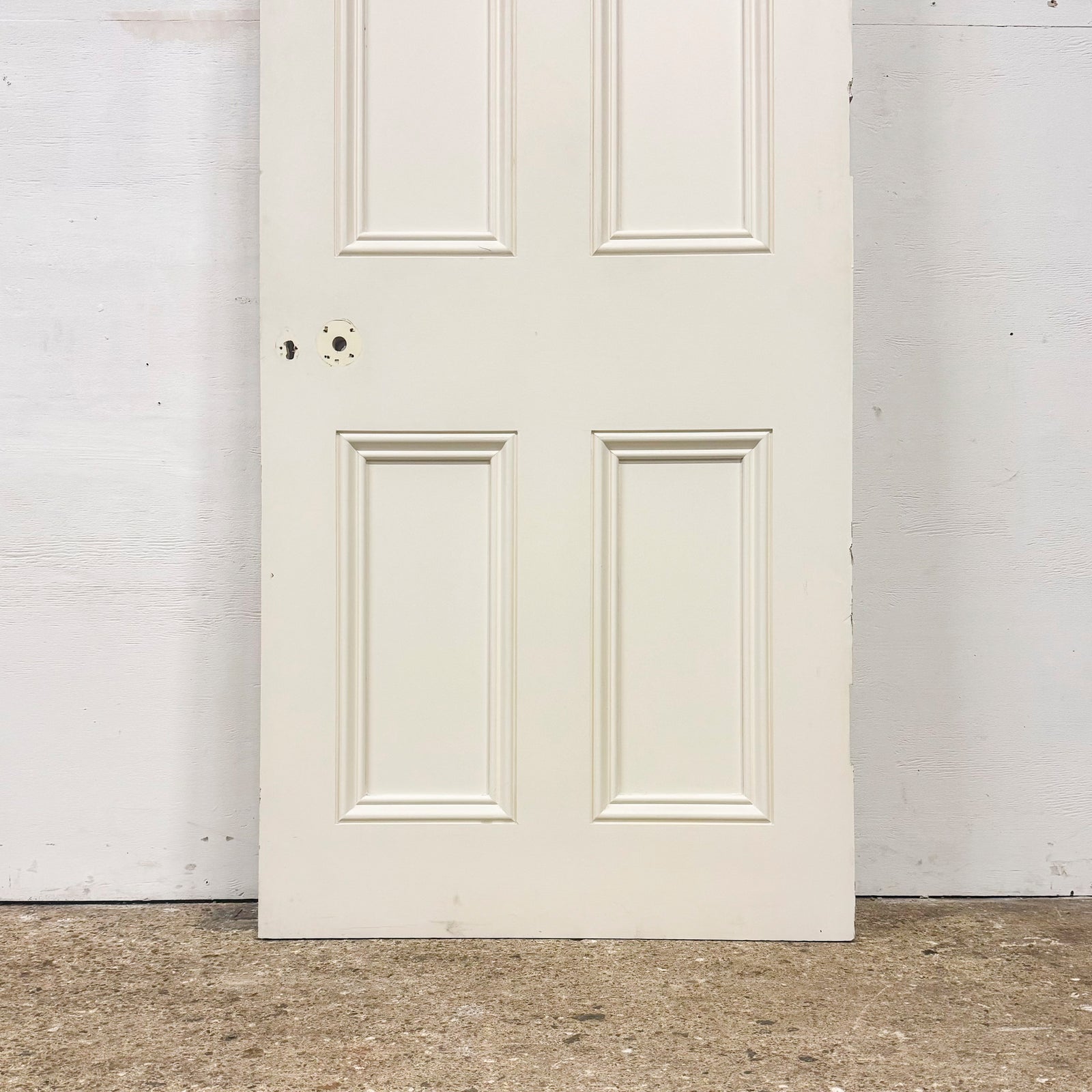 Reclaimed White Tulip Wood 4 Panel Door - 197.5cm x 76cm | The Architectural Forum