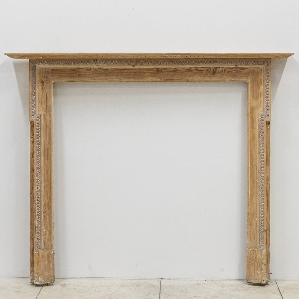 Antique Georgian Pine Fireplace Surround with Gesso Details | The Architectural Forum