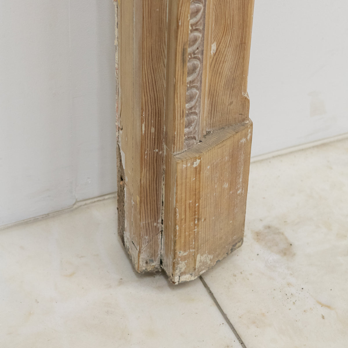 Antique Georgian Pine Fireplace Surround with Gesso Details | The Architectural Forum
