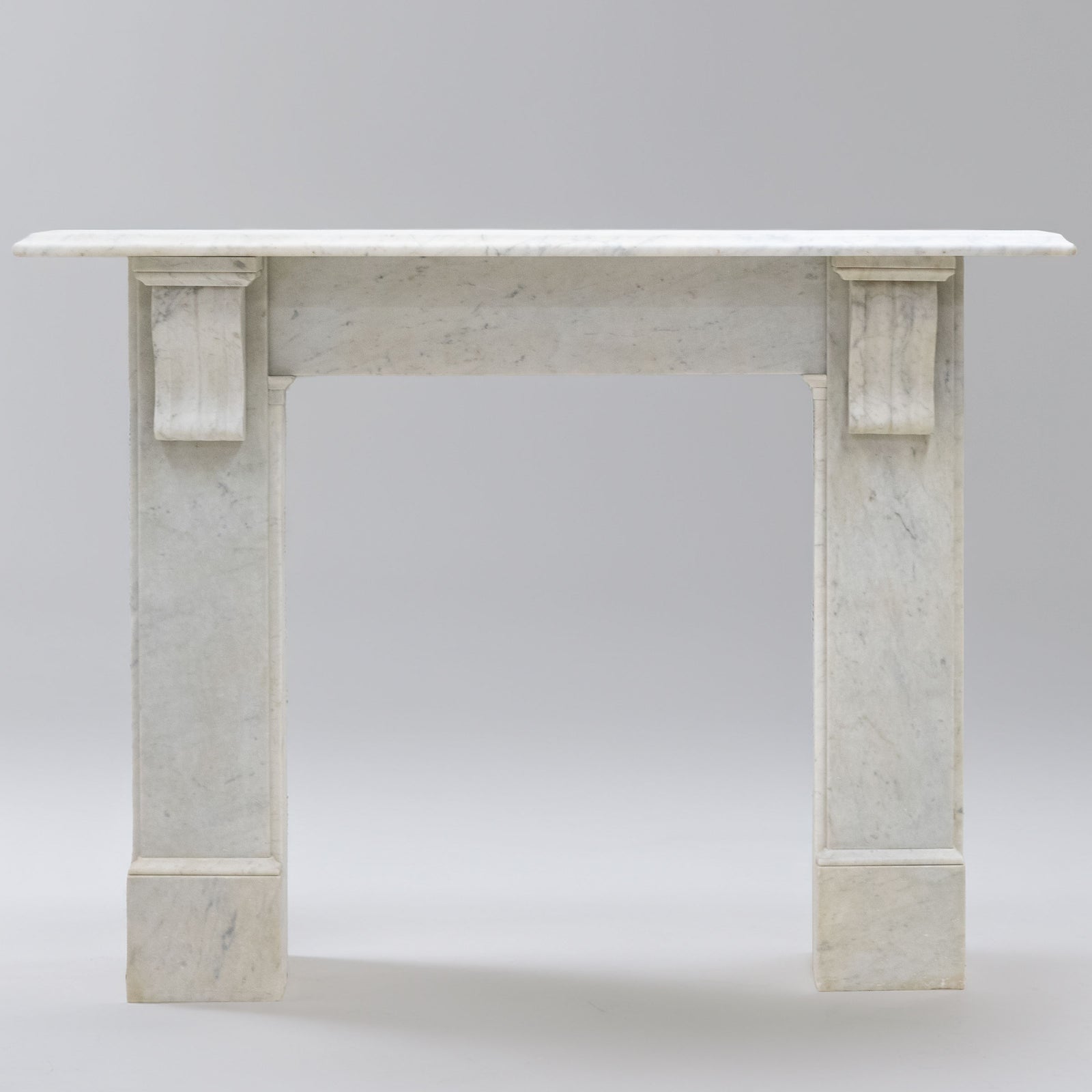 Antique Carrara Marble Fireplace Surround with Corbels | The Architectural Forum