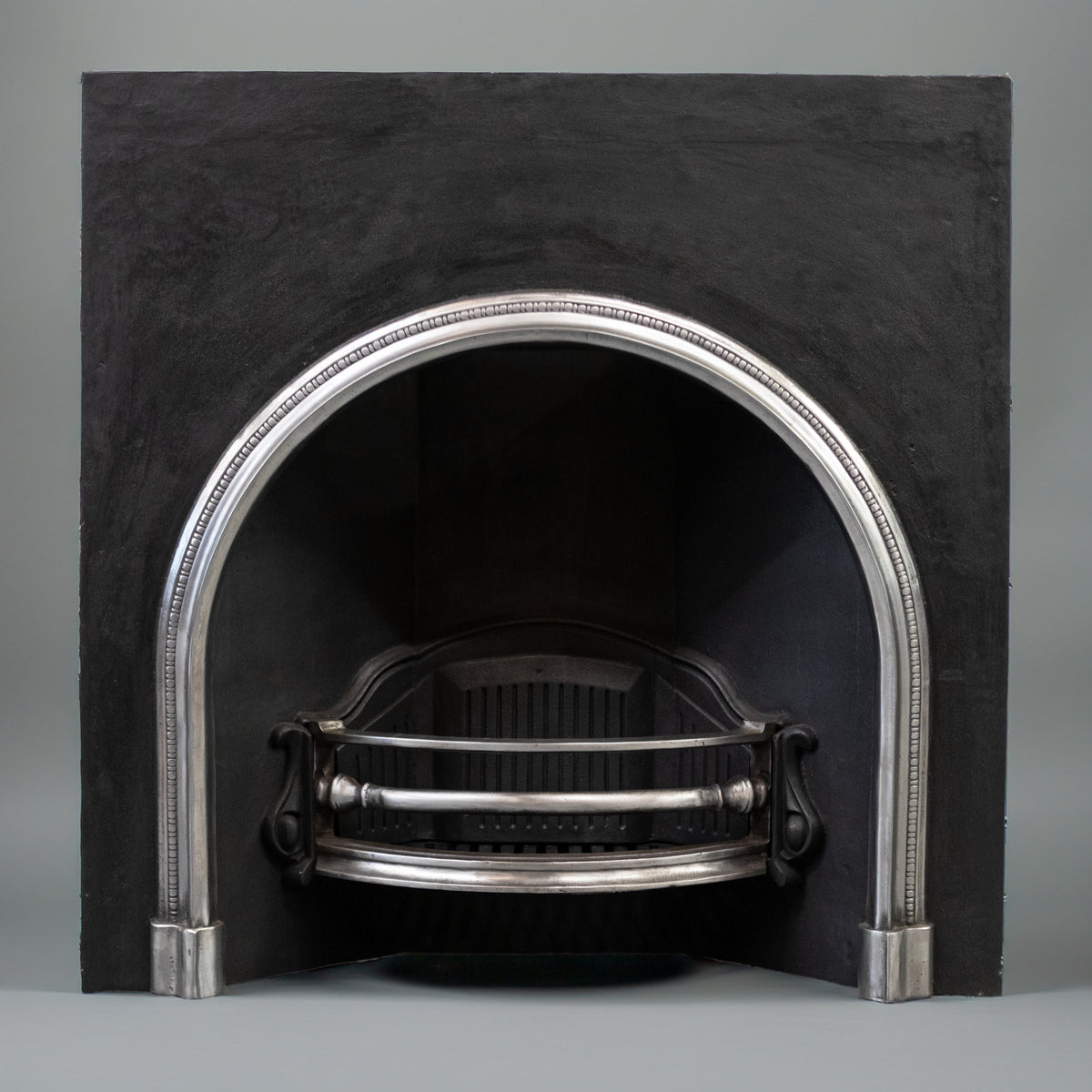 Large Reclaimed Victorian Style Fireplace Insert with Polished Arch | The Architectural Forum